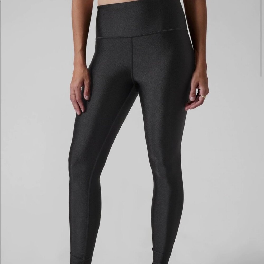 ATHLETA ELATION SHEEN TIGHT LEGGING IN BLACK SIZE L - NWT